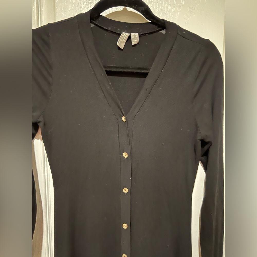 ASOS long button down dress or duster sweater jacket size 0 - Picture 5 of 5
